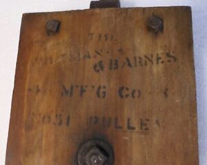 Antique Wooden Whitman Barnes 51 Barn Pulley 1800 S Block And Tackle Massive