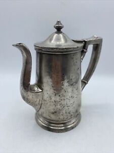 Vintage International Silver Co Teapot Coffee Pot 09c Soldered 16 Oz 60