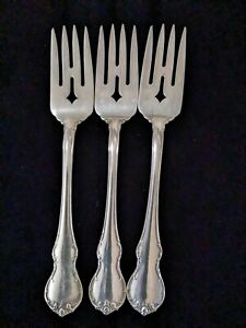 3 Towle French Provincial Sterling Silverware Salad Forks No Mono