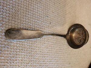 Antique Russian Silver Hand Sugar Sifter Spoon 