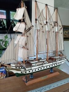 Vintage Wooden Ship 18x18 Great Condition