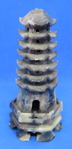 Chinese Carved Soapstone Vintage Victorian Oriental Antique Temple Figurine
