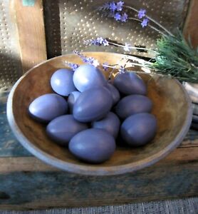 One Dozen Papier Mache Eggs Painted Cornflower Blue