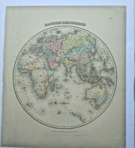 Antique Map Eastern Hemisphere 1856 Colton S Maps 1st Edition