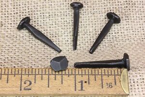 1 Rosehead 5 Nails Square Wrought Iron Vintage Rustic Decorative Historic
