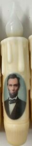 New Abraham Lincoln Timer Taper Candle Cream 4 7 8 Patriotic Colonial