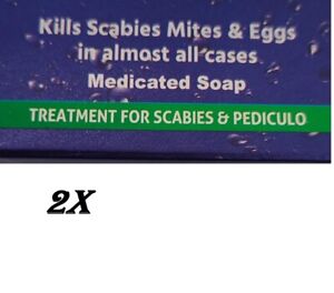 2x Scabies Bathing Soap Public Lice Itching Relief 75 Gm Fast Shipping