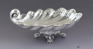 Late 1700s Early 1800s Chinese Export Silver Shell Form Bowl Dish Heavy Weight