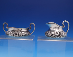 Repousse By Shiebler Sterling Silver Sugar And Creamer Set 2pc 1271 7869 