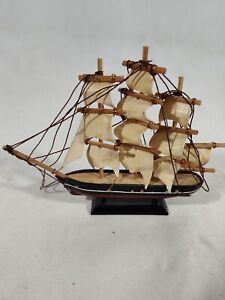 4in Wooden Ship Vintage