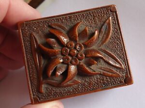 Antique Miniature American Folk Art Carved Box W History Amazing Craftsmanship