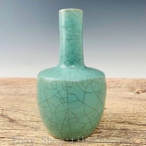 9 Rare Marked Old Chinese Ru Kiln Porcelain Palace Dynasty Bottle Vase