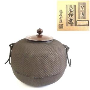 Teapot Kettle Chagama Tea Ceremony Cast Iron Japanese A17