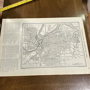 Antique 1914 Map Of Kansas City Missouri Kansas 11x15 Inches