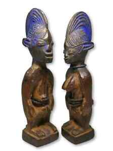 A Pair Of Male Female Ibeji Twin Idols From The Yoruba