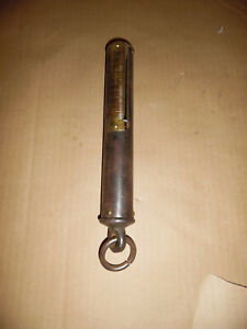 Antique Hanging Scale Farm Barn Meat Produce Brass Measuring Plate Store Heavy