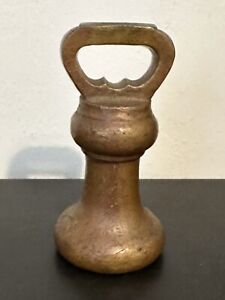 Vintage Solid Brass Bell Scale Weight Valmazan Spain