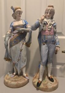 Antique 19th Century Paul Duboy French Bisquit Porcelain 18 5 Figurines Statues