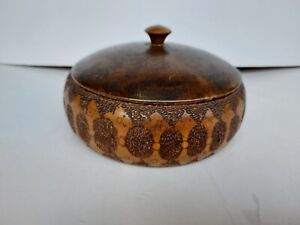 Antique Primitive Wooden Sugar Bowl Handmade Natural Patina Ottoman Empire