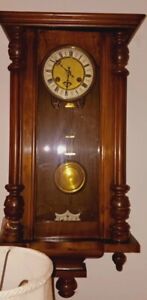 Antique German Made Wooden Wall Clock That Definitely Makes A Statement In 