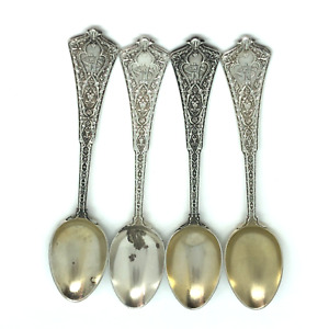Sterling Silver Tiffany Co Persian Teaspoons 4 75 Set Of 4 Vintage Pat 1872