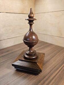 Antique Tall Turned Wood Post Finial Topper Restoration Furniture 10 