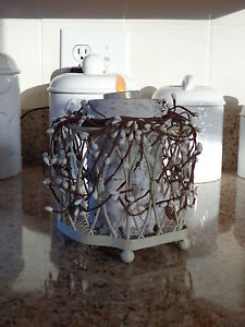 Birch Log Candle Holder Led Tea Light 