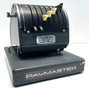 Paymaster Series X 900 Ribbon Writer Check Embosser With Key Chicago Usa