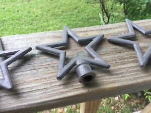 Metal Texas Star Fence Flagpole Finial Cast Iron Outline Rustic Welder Craft