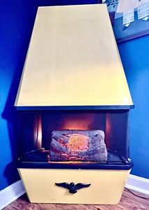 Mid Century Electric Fireplace