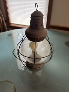 Vtg Perko Perkins Ships Lantern Onion 8 Globe Electric Lamp Parts