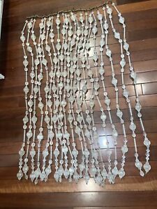 Vtg Mid Century 60s Clear Lucite Partition Beaded Art Divider 27 X 48 Rare