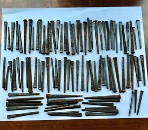 Vintage Antique Nails Square Head Lot Of 95 Rusty Barn Find