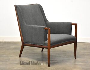 Robsjohn Gibbings For Widdicomb Mid Century Modern Walnut Lounge Chair