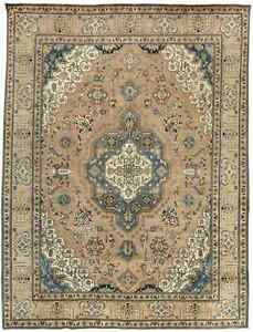 Extra Large Floral Classic Design 10x13 Semi Antique Oriental Rug Wool Carpet