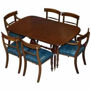 Rrp 9100 Brights Of Nettlebed Burr Walnut Regency Extending Dining Table Chairs