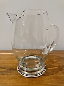 Vintage Wallace Sterling Silver Glass Pitcher 6 5 